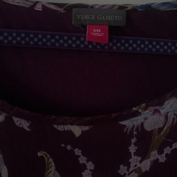 Vince Camuto Purple Flutter Sleeve Blouse - Picture 10 of 10